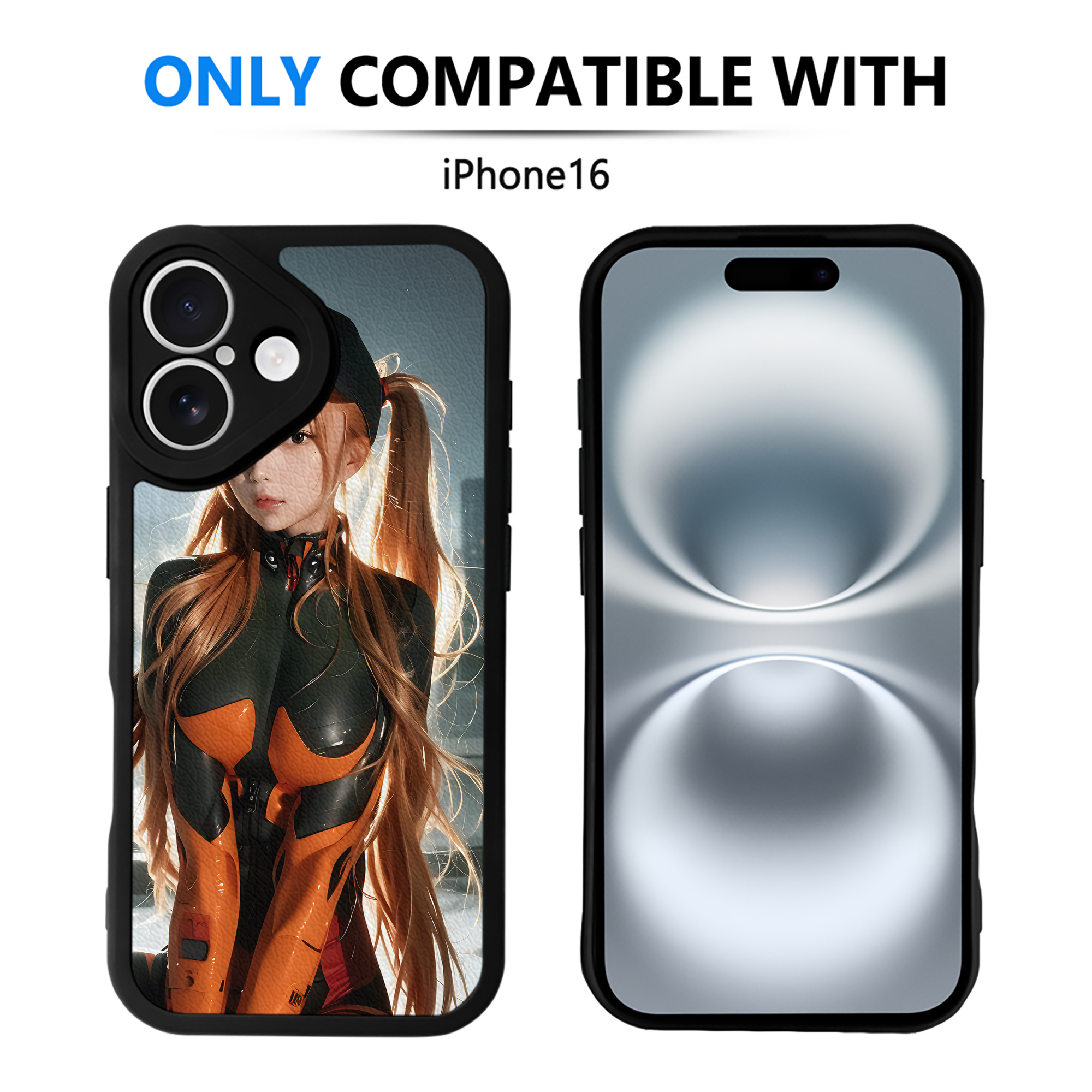 （画像用） EVA 新世紀エヴァンゲリオン 【iPhone 16シリーズ対応】シリコンスマホケース（レザー調） 材質：シリコン